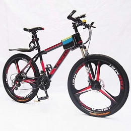 HECHEN One-wheeled mountain bike - double disc brakes shock absorber adult 26 inch bicycle - aluminum alloy rim,red26inch21speed