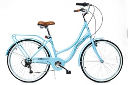HelloBikes Road Bike HelloBikes Downtown 26" Women's City Bicycle with Shimano 7-Speed Derailleur Gear