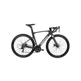 HESND Road Bike HESNDzxc Bicycles for Adults Carbon Fiber Road Bike Belt Speed Bike Men's Road Bike Carbon Professional Bike (Color : Black, Size : Large)