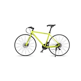 HESND Bike HESNDzxc Bicycles for Adults Road Bike Men and Women 21-Speed Lightweight Adult Work Off-Road Racing Student Bike Sports Car (Color : Yellow, Size : Medium)