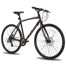 ROCKSHARK Bike Hiland Road Bike Hybrid Bike Shimano 24 speeds with Disc Brake, 700C Wheels Bikes for Men Women black 53cm