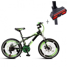 Huoduoduo Bike Huoduoduo Bike, Mountain Bike, 20-Inch High Carbon Steel, 21-Speed Front And Rear Fender Front And Rear Mechanical Disc Brakes, Gift Bicycle Turn Signal