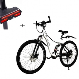 Huoduoduo  Huoduoduo Bike Mountain Bike 26 Inch Two Disc Brake Frame Shock Absorber 21 Speed Gift Bike Steering Light