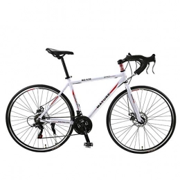 Hyuhome Road Bike Hyuhome Road Bike for Men And Women, 700C Aluminum Alloy Bend Handlebar Racing with SHIMANO SORA 30 Speed Derailleur System And Double Disc Brake, white red