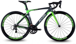 IMBM Bike IMBM 20 Speed Road Bike, Lightweight Aluminium Road Bicycle, Quick Release Racing Bicycle, Perfect for Road Or Dirt Trail Touring (Color : Green, Size : 460MM Frame)