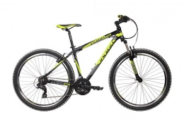 Indigo  Indigo Unisex Surge Mountain Bike, Black / Yellow, 20-Inch