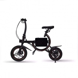 Jghjh Bike Jghjh Folding Electric Bicycle, Smart App, 36V 250W Rear Engine Electric Bicycle, Front And Rear Wheel Brakes, Black, Electric12to15km