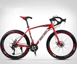 JIAWYJ Bike JIAWYJ YANGHAO-Adult mountain bike- 26-Inch Road Bicycle, 27-Speed Bikes, Double Disc Brake, High Carbon Steel Frame, Road Bicycle Racing, Men's and Women Adult-Only YGZSDZXC-04 (Color : A)