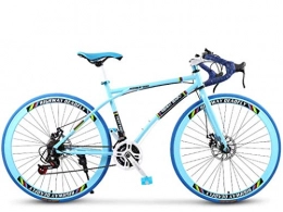 JIAWYJ Road Bike JIAWYJ YANGHAO-Adult mountain bike- Road Bicycle, 24-Speed 26 Inch Bikes, Double Disc Brake, High Carbon Steel Frame, Road Bicycle Racing, Men's and Women Adult-Only YGZSDZXC-04 (Color : C)