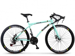 JIAWYJ Bike JIAWYJ YANGHAO-Adult mountain bike- Road Bicycle, 24-Speed 26 Inch Bikes, Double Disc Brake, High Carbon Steel Frame, Road Bicycle Racing, Men's and Women Adult-Only YGZSDZXC-04 (Color : F)
