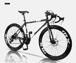 JIAWYJ Road Bike JIAWYJ YANGHAO-Adult mountain bike- Road Bicycle, 24-Speed 26 Inch Bikes, Double Disc Brake, High Carbon Steel Frame, Road Bicycle Racing, Men's and Women Adult YGZSDZXC-04 (Color : G)