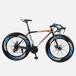 JIAWYJ Bike JIAWYJ YANGHAO-Adult mountain bike- Road Bicycle, 26 Inches 27-Speed Bikes, Double Disc Brake, High Carbon Steel Frame, Road Bicycle Racing, Men's and Women Adult YGZSDZXC-04 (Color : Blue)