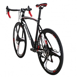 JMC Bike JMC Road Bike XC550 Bike 21Speed Gears Road Bicycle Dual Disc Brake Bicycle (54cm 3-Spoke wheel)