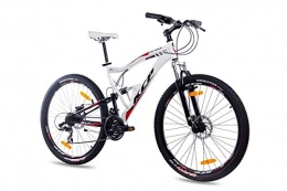 Unknown Bike KCP Attack 27.5 Inch Unisex Mountain Bike with 21-Speed Shimano TX White / Black