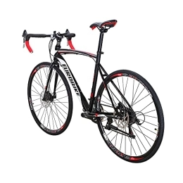 Kingttu 700C Road Bike for Mens and Womens 54cm/49cm Frame Bicycle 700C Wheels 21 Speed Drop Bar Dual Disc Brake Commuter Bicycles Adult (Regular Rims 54cm)