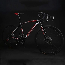 KKLTDI Bike KKLTDI Adult-only High Carbon Steel Frame Racing Road Bike, 26 Inch 24 Speed Bicycles, Men's And Women's Road Bicycles Black And Red 26", 24-speed
