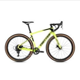 KOOKYY Road Bike KOOKYY Bicycle Road Bike 700C Cross Country 11 Speed 40C tire for Hydraulic Brake Derailleur (Color : Yellow, Size : 11_48CM)