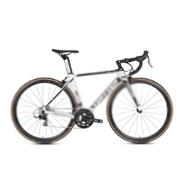 KOOKYY Road Bike KOOKYY Bicycle Speed Carbon Road Bike Groupset 700Cx25C Tire (Color : White, Size : 22_48CM)