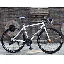 KOWE Adult Road Bike, Bicycle with Dual Disc Brake, Aluminum Alloy Frame Road Bicycle, City Utility Bike,A,30 speed