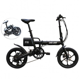 Kungfu Mall F16 36V 7.8AH 250W Black 16 Inches Folding Electric Bike 20km/h 65KM Mileage Intelligent SHIM