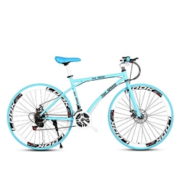 L.BAN Road Bike L.BAN Men's And Women's Road Bicycles, 24-speed 26-inch Bicycles, Adult-only, High Carbon Steel Frame, Road Bicycle Racing, Wheeled Road Bicycle Dual-disc Brake Bicycles (blue)