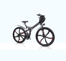 L&U Road Bike L&U Electric folding mountain bike men's bicycle mountain bike 48V 8Ah lithium battery 5 speed variable function double suspension new energy mountain bike with GPS function, B6