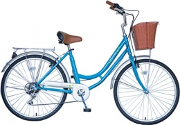 Mars Cycles Road Bike Ladies Girls Sakura Dutch Style Bike Bicycles 6 Speeds with Warranty Lightweight (Blue)