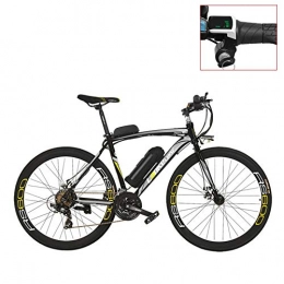 LANKELEISI Road Bike LANKELEISI RS600 700C Electric Bike, 36V 20Ah Battery, Both Disc Brake, Aluminum Alloy Frame, Endurance Up To 70km, 20-35km / h, Road Bicycle. (Grey-LED, Standard)