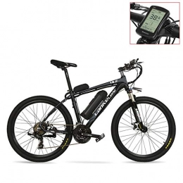 LANKELEISI Road Bike LANKELEISI T8 36V 240W Strong Pedal Assist Electric Bike, High Quality & Fashion MTB Electric Mountain Bike, Adopt Suspension Fork.Pedelec. (Grey LCD, 20Ah + 1 Spare Battery)