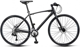 LEYOUDIAN Bike LEYOUDIAN 30 Speed Road Bike, Adult Commuter Bike, Lightweight Aluminium Road Bicycle, 700 * 25C Wheels, Racing Bicycle With Dual Disc Brake (Color : Black)