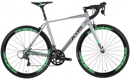 LEYOUDIAN Road Bike LEYOUDIAN Road Bike, Adult 16 Speed Racing Bicycle, 480MM Ultra-Light Aluminum Aluminum Frame City Commuter Bicycle, Perfect For Road Or Dirt Trail Touring (Color : Silver)