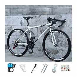 LHQ-HQ Road Bike LHQ-HQ 26" Road Bike for Men And Women 24 Speed Bicycles 4Cm Rim Bicycle High Carbon Steel Bikes with ​Alloy Stem, C