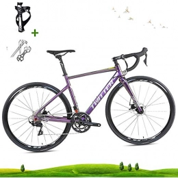 LICHUXIN Bike LICHUXIN Outdoor Bike, Road Bike, Lightweight 22-Speed 700C Disc Brake Road Racing Bike, Aluminum Alloy Material Can Bear 160Kg, Suitable for Adult Men And Women, discolored yellow, 18.8in