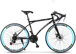 lqgpsx Road Bike lqgpsx Road Bicycle, 24-Speed 26 Inch Bikes, Double Disc Brake, High Carbon Steel Frame, Road Bicycle Racing, Men's and Women Adult-Only (Color:C)