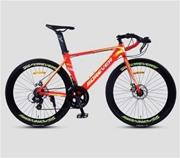 LQH Road Bike LQH 26 inches road bike, 14 speed dual disc brakes adult racing bike, road bike lightweight aluminum, ideal for road or off-road cross-country (Color : Orange) (Color : Orange)