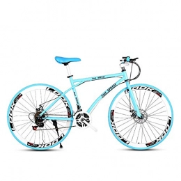 LRHD Road Bike LRHD Men's And Women's Road Bicycles, 24-speed 26-inch Bicycles, Adult-only, High Carbon Steel Frame, Road Bicycle Racing, Wheeled Road Bicycle Dual-disc Brake Bicycles (blue) (Size : XL)