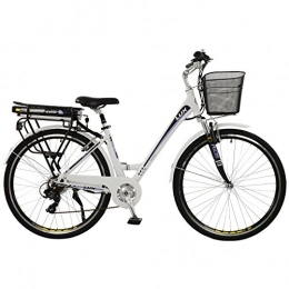 Ride Road Bike Lux Womens Low Step Electric Hybrid City Bike, White