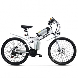 Lvbeis Road Bike Lvbeis Adults Folding Electric Mountain Bike Portable Bicycle Speed Up To 40 KM / h EBike Pedal Assist With Throttle, white