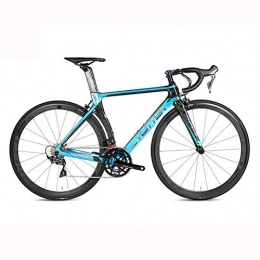 LXYDD Road Bike Carbon Fiber R8000 22 Speed Variable Speed Men And Women Race Car T10 New Road Bike,Blue,46