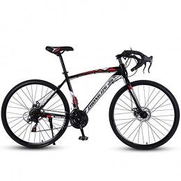 MIMORE Bike MIMORE Road Bicycle, Mountain Bike, Hard Tail Bike, 26 Inch Bike, Carbon Steel Adult Bike, 21 / 24 / 27 / 30 Speed Bike, Colourful Bicycle, Black red, 24 speed