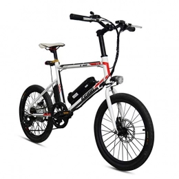 MIRACLEM Bike MIRACLEM Electric Mountain Bike, 250W 36V 10Ah Lithium-Ion Battery-7 Speed SHIMANO Derailleur-Liquid Crystal Display Instrument, White