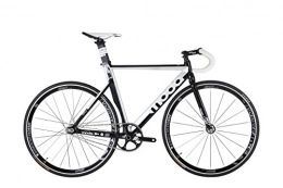 Moda Road Bike Moda Unisex Arco Aero Alloy Track Bike, Black / White Silver, 57 cm