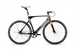 Moda Bike Moda Unisex Fuga Carbon Track Bike, Carbon Black / White, 57 cm