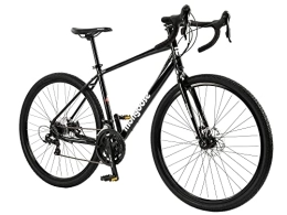 Mongoose  Mongoose Define Adult Gravel Bike, 700c Tyres, 14 Speeds, Disc Brakes, 48 Centimeter Lightweight Alloy Frame, Black