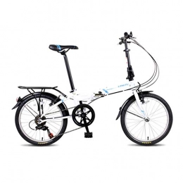 Mountain Bikes Bicycle Foldable Bicycle Road Bike Variable Speed Bike Shock Absorption Bike 20 Inch 7 Speed Shift (Color : Black, Size : 150 * 60 * 110cm)