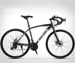 Mu Bike MU 26-Inch Road Bicycle, 24-Speed Bikes, Double Disc Brake, High Carbon Steel Frame, Road Bicycle Racing, Grey