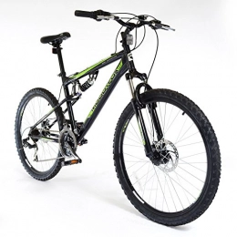 Muddyfox/Silverfox Bike Muddyfox 26" Livewire Full Suspension Bike - Mens - Black and Green. (MO17171-BIKE)