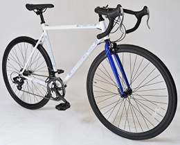 Muddyfox Road Bike MUDDYFOX 700c Road BIKE - Roadster Bicycle in WHITE & BLUE (14 Shimano Gears)