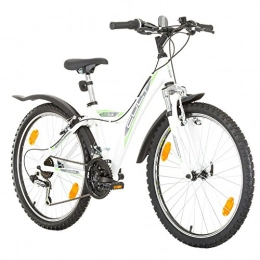 Multibrand Distribution  Multibrand, 24 inches, CoollooK, CULT, Unisex, Mountain, Hardtail Aluminum Frame, 18 Speed, Shimano, Rims MACH1, White-Gloss