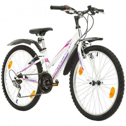 Multibrand Distribution Bike Multibrand, PROBIKE ADVENTURE, 24 inch, 290 mm, Mountain Bike, 18 speed, Mudgard Set, For Women, Kids, Juniors, White (White (Mudguard))